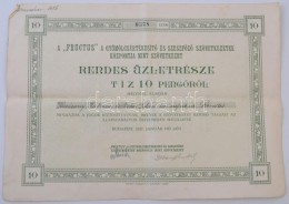 Budapest 1927. 'A Fructus A GyümölcsértékesítÅ‘ és SzeszfÅ‘zÅ‘... - Ohne Zuordnung