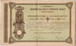 Budapest 1913. 'Dunántuli Helyi Érdekü Vasut Részvénytársaság'... - Ohne Zuordnung