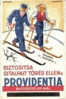 T2 Providentia Biztosító Rt. Reklám, SíelÅ‘ Pár. Bruchsteiner és Fia /... - Non Classés