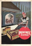 ** T2/T3 Pertrix Elemek, Reklámlap / Pertrix Battery Advertisement Card, Hungarian Folklore (EK) - Non Classés