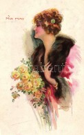 T2 Mia May, Art Deco Italian Art Postcard Erkal No. 335/5. S: Usabal - Ohne Zuordnung