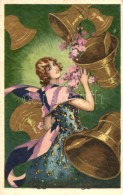 T2 Húsvét / Easter; Unsigned Italian Art Deco Postcard Degami 3543. - Ohne Zuordnung