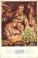 T2/T3 1916 K.u.K. Militär, Fröhliche Weihnachten / WWI Christmas Greeting (EK) - Ohne Zuordnung