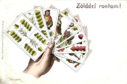 ** T2 'Zölddel Rontom' Magyar Kártyás Képeslap; Kiadja Ferenczi B. / Tell Playing Cards,... - Ohne Zuordnung