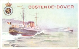 T2 Oostende-Dover Belgian Lines, Ship Company Advertisement - Ohne Zuordnung