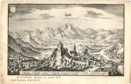 T4 Skofja Loka, Bischoflack; Im Jahre 1677, Nach Merian's Kupferstich / The City In 1677, Based On Merian's Copper... - Ohne Zuordnung