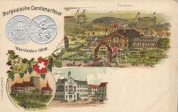 ** T2 1898 Weinfelden, Thurgauische Centenarfeier / Anniversary Festival, Emb. Coins Lith. Geser & Co. Litho - Ohne Zuordnung
