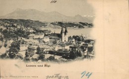 * T3 Lucerne, Luzern; Rigi, General View (ragasztónyomok / Gluemarks) - Ohne Zuordnung