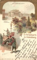 * Saint Petersburg - 2 Litho Art Nouveau Pre-1902 Postcards - Non Classés