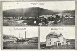 T3 Zimrovice, General View, Paper Factory, School (ázott Sarkak / Wet Corners) - Non Classés