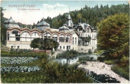 T2/T3 Karlovy Vary, Karlsbad; Cafésalon 'Kaiserpark' / Café, Park (EK) - Ohne Zuordnung