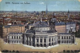 T2/T3 Vienna, Wien; Panorama Vom Rathaus / View From Town Hall (kopott Sarkak / Worn Corners) - Non Classés