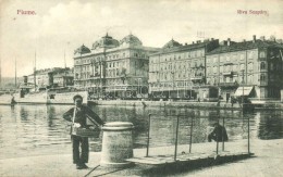 T2/T3 Fiume, Riva Szapáry / KikötÅ‘, GÅ‘zhajók / Port, Steamships (EK) - Non Classés