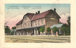 T2/T3 Ungvár, Uzhorod; Vasútállomás / Nadrazie / Railway Station (EK) - Ohne Zuordnung