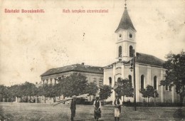 T3 BorosjenÅ‘, Ineu; Utcakép Katolikus Templommal. Radó Adolf Kiadása / Street View With... - Ohne Zuordnung