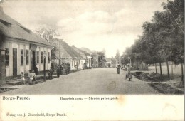 T3 Borgóprund, Prundu Bargaului; FÅ‘ Utca és üzlet. J. Checinski Kiadása / Hauptstrasse /... - Non Classés