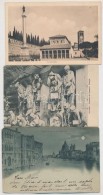 ** * 11 Db RÉGI Olasz Városképes Lap / 11 Pre-1945 Italian Town-view Postcards - Non Classés