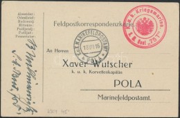 1916 LevelezÅ‘lap Haditengerészeti Postával / Navy Mail Postcard 'S.M.Boot 75T' - Sonstige & Ohne Zuordnung