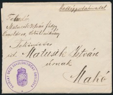 1916 Levél Tartalommal / Cover With Content 'HAJÓKAT ÖRZÅ... - Sonstige & Ohne Zuordnung