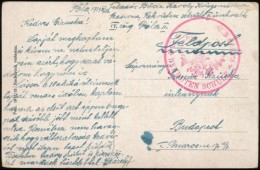 1914 Tábori Posta Képeslap 'K.u.K. MATROSEN CORPS REKRUTEN SCHULE' Budapestre Küldve - Sonstige & Ohne Zuordnung