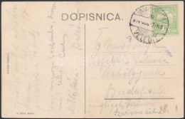 1914 Képeslap Hajópostával 'UNGARO-CROATIA / VELEBIT' - Autres & Non Classés