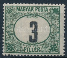 * 1919 Magyar Posta Portó 3f Keretbe Tolódott értékszám - Sonstige & Ohne Zuordnung