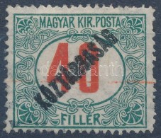 O 1918 Köztársaság Portó 40f Piros Festékcsíkkal - Autres & Non Classés