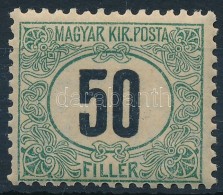 * 1903 Zöldportó 50f ,,A' (5.000) (foghiba/ Missing Perf.) - Autres & Non Classés