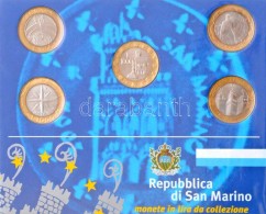 San Marino 1997-2001 1000L (5xklf) Forgalmi Emlékérmék GyÅ±jtÅ‘i Lapon, KétgyÅ±rÅ±s... - Ohne Zuordnung