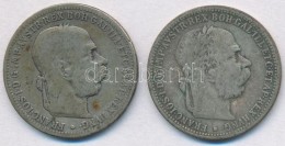 Ausztria 1893-1894. 1K Ag 'Ferenc József' (2x) T:2-,3
Austria 1893-1894. 1 Corona Ag 'Franz Joseph' (2x)... - Non Classés