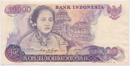Indonézia 1985. 10.000R T:III TÅ±ly.
Indonesia 1985. 10.000 Rupiah C:F Needle Hole
Krause 126 - Non Classés