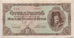 1945. 50P Enyhén Elcsúszott Nyomat T:III - Non Classés