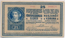 1918. 25K '3042' 3mm, Vízszintesen Hullámos Hátlappal, 'SZEGEDI BANKEGYESÜLET... - Non Classés