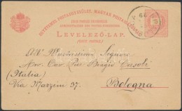 1891 UPU 5kr Díjjegyes LevelezÅ‘lap 'KRALJEVICA' - Bologna - Autres & Non Classés