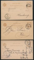 1883-1890 5 Db Díjjegyes LevelezÅ‘lap Klf Bélyegzésekkel - Sonstige & Ohne Zuordnung