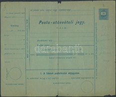 1874 10kr Használatlan Kék Posta-utánvételi Jegy - Autres & Non Classés