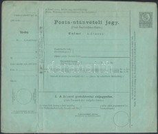 1871 Használatlan 10kr Posta-utánvételi Jegy, Magyar és Német NyelvÅ± - Sonstige & Ohne Zuordnung