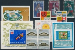** 1965-1976 Olimpia 2 Klf Sor+ 4 Blokk + 1 Négyestömb - Autres & Non Classés