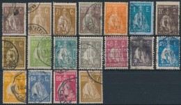 O Portugália 1912-1926 18 Db Klf Jobb Bélyeg Stecklapon (Mi EUR 79,-) - Sonstige & Ohne Zuordnung