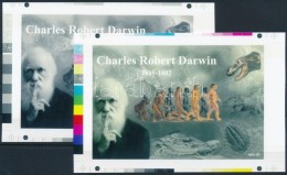 ** 2012/15 C. R. Darwin Cromalin Emlékívpár Garanciabélyegzéssel (120.000) - Autres & Non Classés