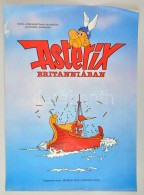 1986 Asterix Britanniában, Francia Rajzfilm Plakát, Bal FelsÅ‘ Sarkán Kis Kopás, 83x59... - Autres & Non Classés