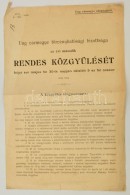 1901 Az Ung Vármegye éves KözgyÅ±lésének Programja 4 P. - Non Classés