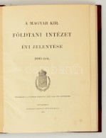 1896 A Magyar Királyi Földtani Intézet évi Jelentése 1895-ról. Bp., 1896,... - Sin Clasificación