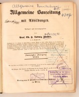 1855 Allgemeine Bauzeitung Mit Abbildungen. Hrsg. C. F. L. Förster. Osztrák-Magyar Monarchia Egyik... - Sin Clasificación