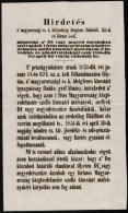 1851 Forint Bankók Kiadásáról Szóló Hirdetmény - Non Classés