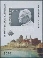 ** 1991 II. János Pál Pápa Magyarországi Látogatása Vágott Blokk... - Sonstige & Ohne Zuordnung