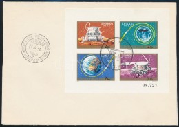 1971 Luna-17 Vágott Blokk FDC-n (3.000) - Autres & Non Classés