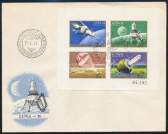 1971 Luna-16 Vágott Blokk FDC-n (3.000) - Sonstige & Ohne Zuordnung