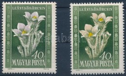** 1950 Virág 40f ErÅ‘s SzínÅ± Szirmokkal A 2 Féle Kiadásból - Sonstige & Ohne Zuordnung