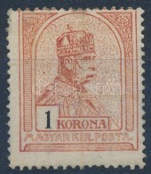 * 1906 Turul 1 K Fordított Vízjellel (14.000+++) (javított Gumi / Repaired Gum) - Autres & Non Classés